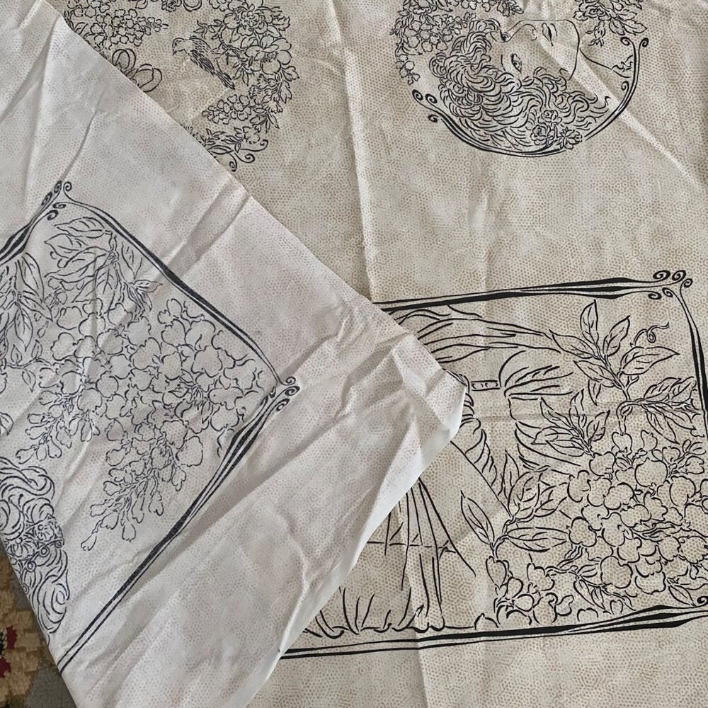 All NoveauF abric Panel By Kathy Hall Andover Fabrics Cream Cotton Sewing Crafts - Picture 4 of 10